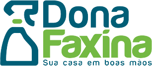 logo dona faxina - sua casa em boas mãos